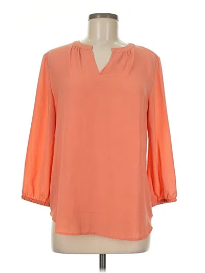 Pre-owned Van Heusen 3/4 Sleeve Blouse In Orange