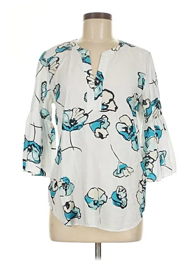 Pre-owned Van Heusen 3/4 Sleeve Blouse In White