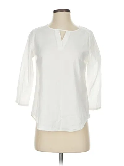 Pre-owned Van Heusen 3/4 Sleeve Blouse In White