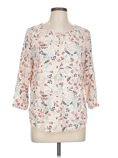 Pre-owned Van Heusen 3/4 Sleeve Blouse In White