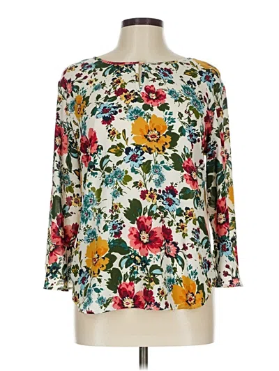 Pre-owned Van Heusen 3/4 Sleeve Blouse In White