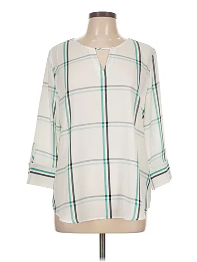 Pre-owned Van Heusen 3/4 Sleeve Blouse In White