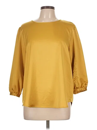Pre-owned Van Heusen 3/4 Sleeve T-shirt In Gold