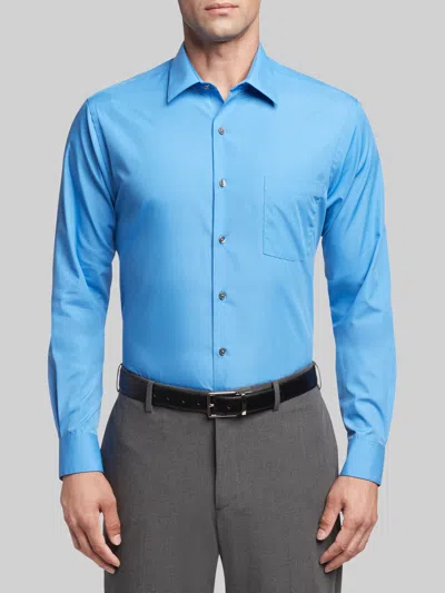 Van Heusen Athletic Fit Solid Poplin Dress Shirt French In Blue
