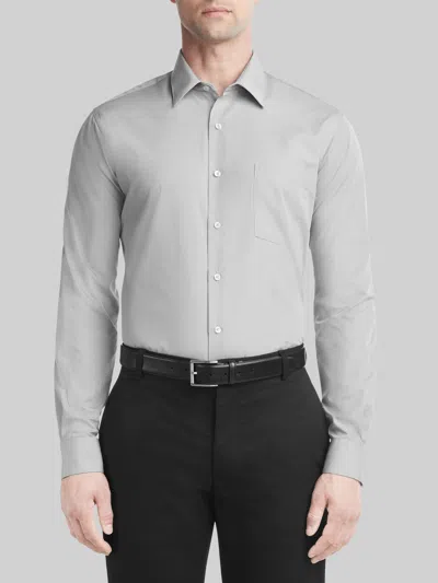 Van Heusen Athletic Fit Solid Poplin Dress Shirt In Gray