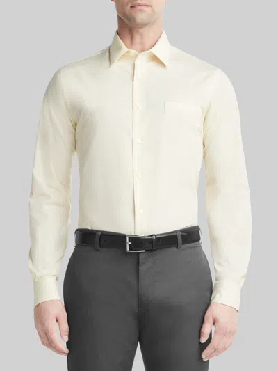 Van Heusen Athletic Fit Solid Poplin Dress Shirt In White