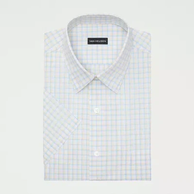 Van Heusen Big And Tall Big And Tall Easy Care Poplin Mens Regular Fit Easy Care Short Sleeve Dress Shirt In White