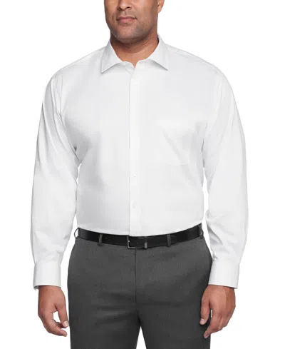 Van Heusen Big Men's Ultra Wrinkle Free Solid Dress Shirt In White
