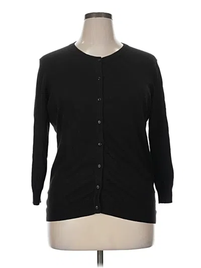 Pre-owned Van Heusen Cardigan Sweater In Black