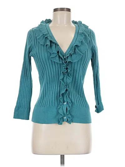 Pre-owned Van Heusen Cardigan Sweater In Blue