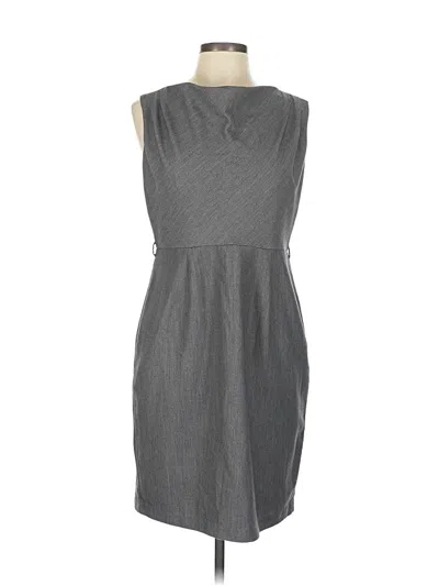 Pre-owned Van Heusen Casual Dress In Gray