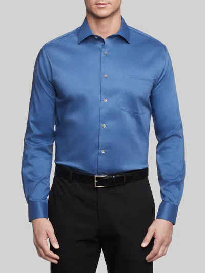Van Heusen Classic Fit Ultra Wrinkle-free Stretch Dress Shirt In Blue