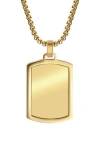 Van Heusen Dog Tag Pendant Necklace In Gold