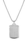Van Heusen Dog Tag Pendant Necklace In Silver