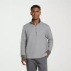 Van Heusen Essential Mens Long Sleeve Quarter-zip Pullover Sweater In Gray