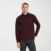 Van Heusen Essential Mens Regular Fit Long Sleeve Polo Shirt In Burgundy