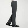 Van Heusen Essential Mens Straight Fit Flat Front Pant In Black