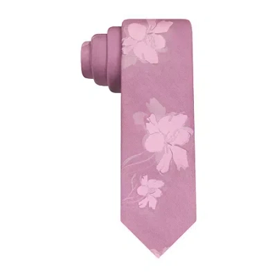 Van Heusen Everyday Defense Stain Shield Floral Tie In Pink