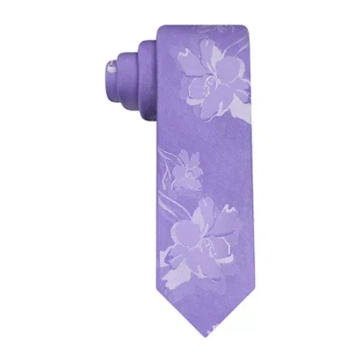 Van Heusen Everyday Defense Stain Shield Floral Tie In Purple