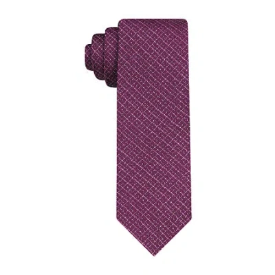 Van Heusen Everyday Defense Stain Shield Grid Tie In Pink