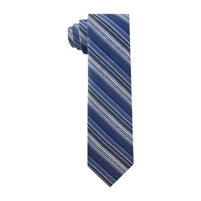 Van Heusen Everyday Defense Stain Shield Striped Tie In Blue