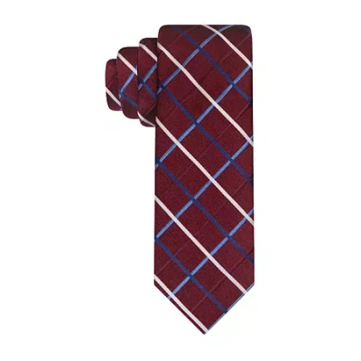 Van Heusen Extra Long Grid Tie In Red