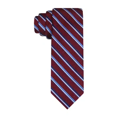 Van Heusen Extra Long Striped Tie In Red