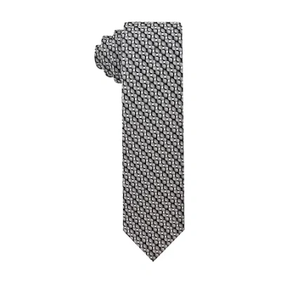 Van Heusen Geometric Tie In Gray