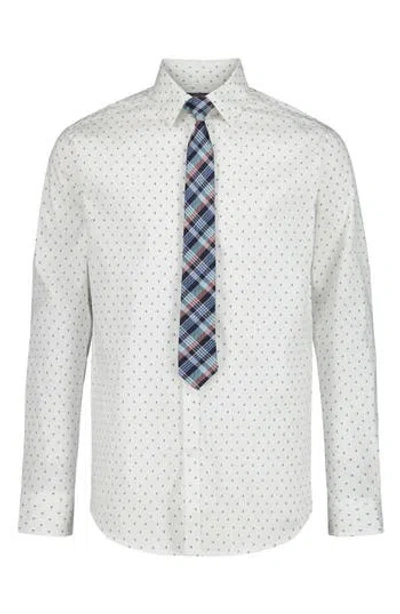 Van Heusen Kids' Dress Shirt & Tie Set In Blue