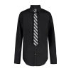 Van Heusen Little & Big Kid Boys Long Sleeve Point Collar Shirt + Tie Set In Black