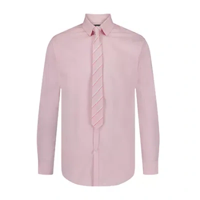 Van Heusen Little & Big Kid Boys Stretch Fabric Long Sleeve Point Collar Shirt + Tie Set In Pink