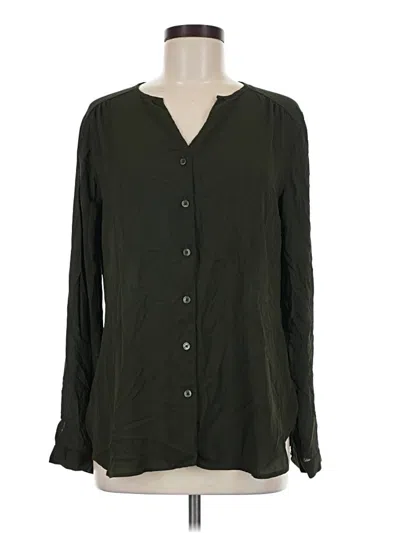 Pre-owned Van Heusen Long Sleeve Blouse In Green
