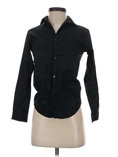 Pre-owned Van Heusen Long Sleeve Button Down Shirt In Black