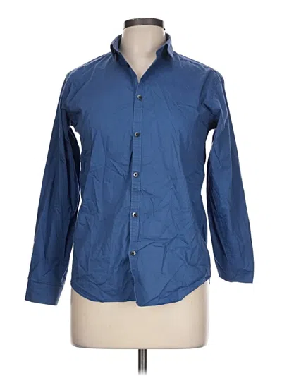 Pre-owned Van Heusen Long Sleeve Button Down Shirt In Blue