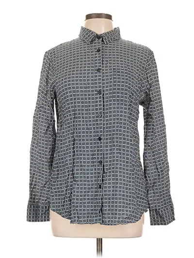 Pre-owned Van Heusen Long Sleeve Button Down Shirt In Blue