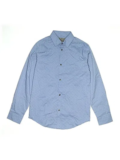 Pre-owned Van Heusen Kids' Long Sleeve Button Down Shirt In Blue