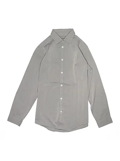 Pre-owned Van Heusen Kids' Long Sleeve Button Down Shirt In Gray