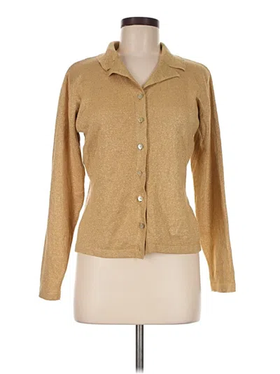 Pre-owned Van Heusen Long Sleeve Button Down Shirt In Tan