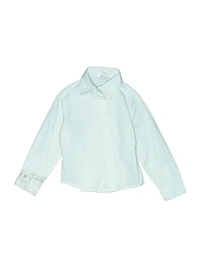 Pre-owned Van Heusen Kids' Long Sleeve Button Down Shirt In Teal