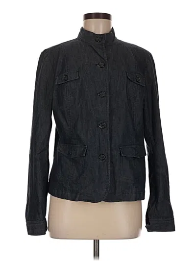 Pre-owned Van Heusen Long Sleeve Top Black High Neck Tops
