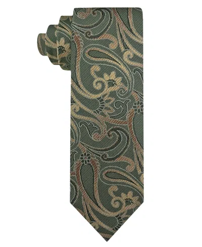 Van Heusen Men's All-over Paisley Tie In Green