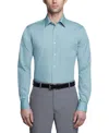 Van Heusen Men's Fitted Poplin Dress Shirt In Ocean Mist