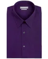 Van Heusen Men's Fitted Poplin Dress Shirt In Purple Velvet