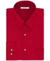 Van Heusen Men's Big & Tall Classic/regular Fit Wrinkle Free Poplin Solid Dress Shirt In Flame