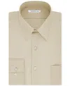 Van Heusen Mens Fitted Spread Collar Dress Shirt In Stone