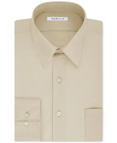 Van Heusen Mens Fitted Spread Collar Dress Shirt In White