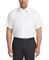 Van Heusen Men's Big & Tall Poplin Short Sleeve Dress Shirt In White