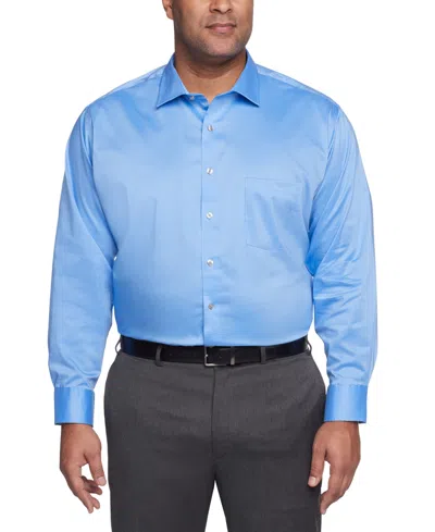 Van Heusen Men's Big & Tall Solid Dress Shirt In Blue Frost