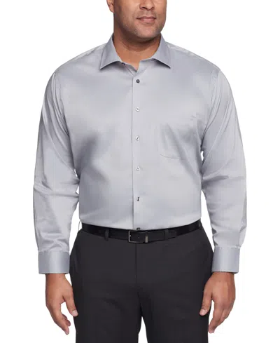 Van Heusen Men's Big & Tall Solid Dress Shirt In Grey Mist