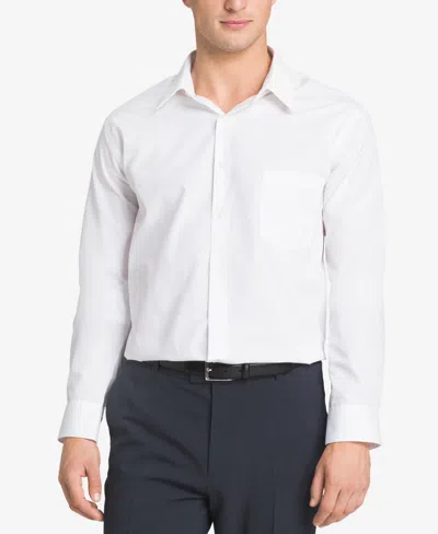 Van Heusen Men's Classic-fit Point Collar Poplin Dress Shirt In Scallop